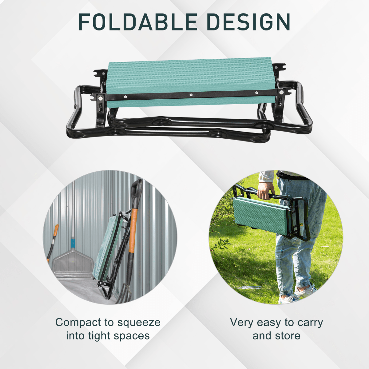 Outsunny 2 - in - 1 Garden Kneeler Bench - Comfort & Support for Every Gardener - plants - express.com