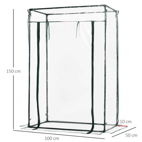 Outsunny Compact Greenhouse: Durable Steel Frame & Roll - up Door for Small Spaces - plants - express.com