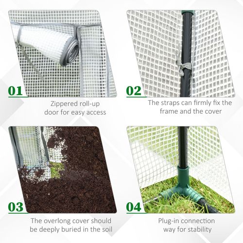 Outsunny Compact Greenhouse: Durable Steel Frame & Roll - up Door for Small Spaces - plants - express.com