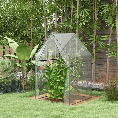 Outsunny Compact Tomato Greenhouse with 2 Zipped Doors - Sturdy & Weatherproof - plants - express.com