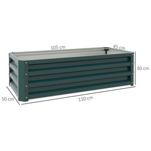 Outsunny Galvanized Steel Raised Planter Box Set - Rustic Outdoor Garden Duo - plants - express.com