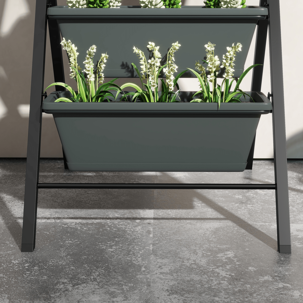 Outsunny Indoor Outdoor Vertical Raised Garden Bed with 5 Removable Tray - plants - express.com