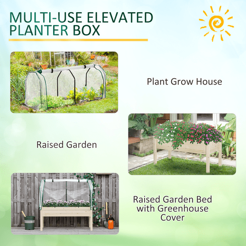 Outsunny Raised Garden Bed with Greenhouse Cover - Ideal for Home Gardening! - plants - express.com