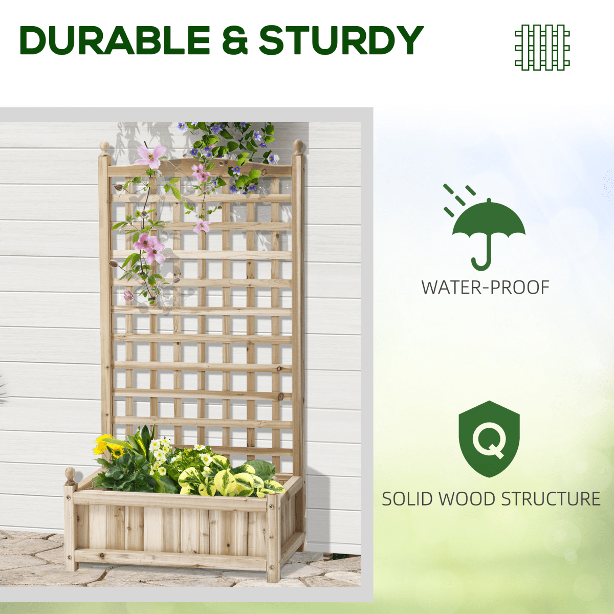 Outsunny Vertical Garden Bed with Trellis – Space - Saving Planter for Home & Outdoors - plants - express.com