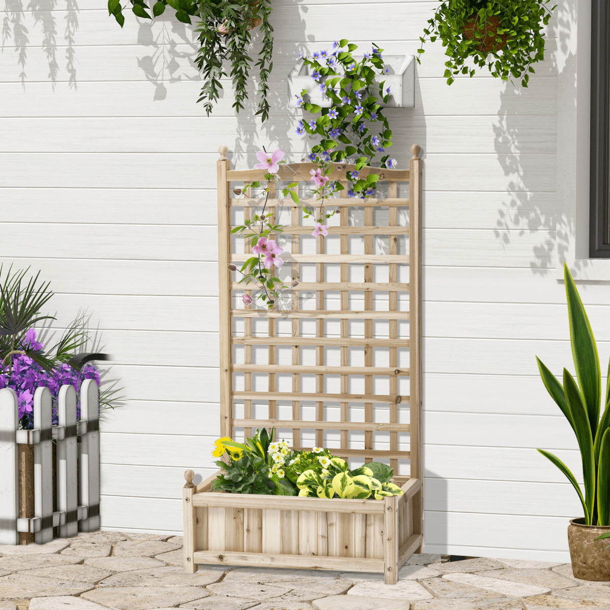 Outsunny Vertical Garden Bed with Trellis – Space - Saving Planter for Home & Outdoors - plants - express.com