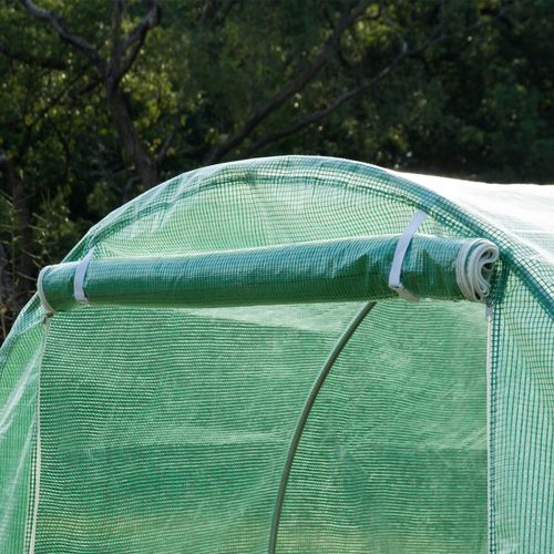 Outsunny Walk - In Polytunnel Greenhouse with Zip Door & Eight Ventilating Windows - plants - express.com