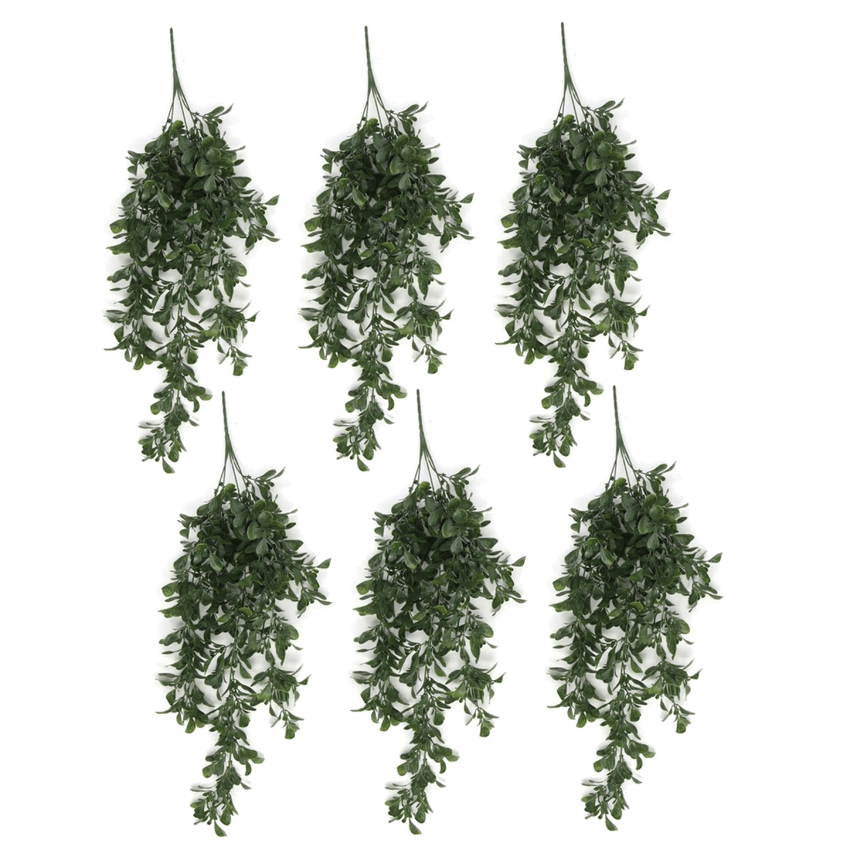 Pack of 6 UV & Fire Resistant 68cm Hanging Artificial Peperomia Plants - plants - express.com