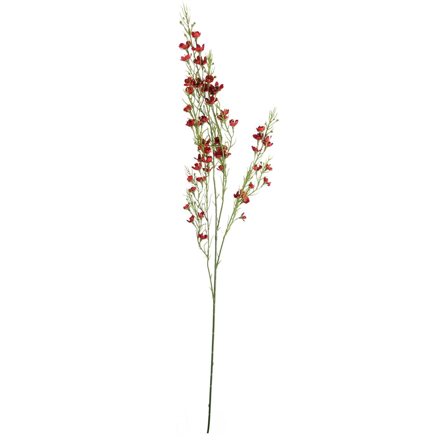 Pack of 6 x 100cm Artificial Foliage Stem with Small Flowers - Red - plants - express.com