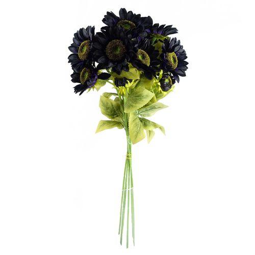 Pack of 6 x 88cm Purple Artificial Sunflower - 18 Heads - plants - express.com
