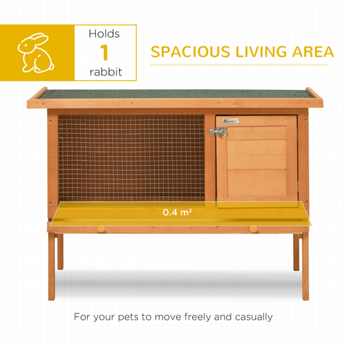 Pawhut Outdoor Wooden Rabbit Hutch & Guinea Pig House - Cozy & Weatherproof! - plants - express.com