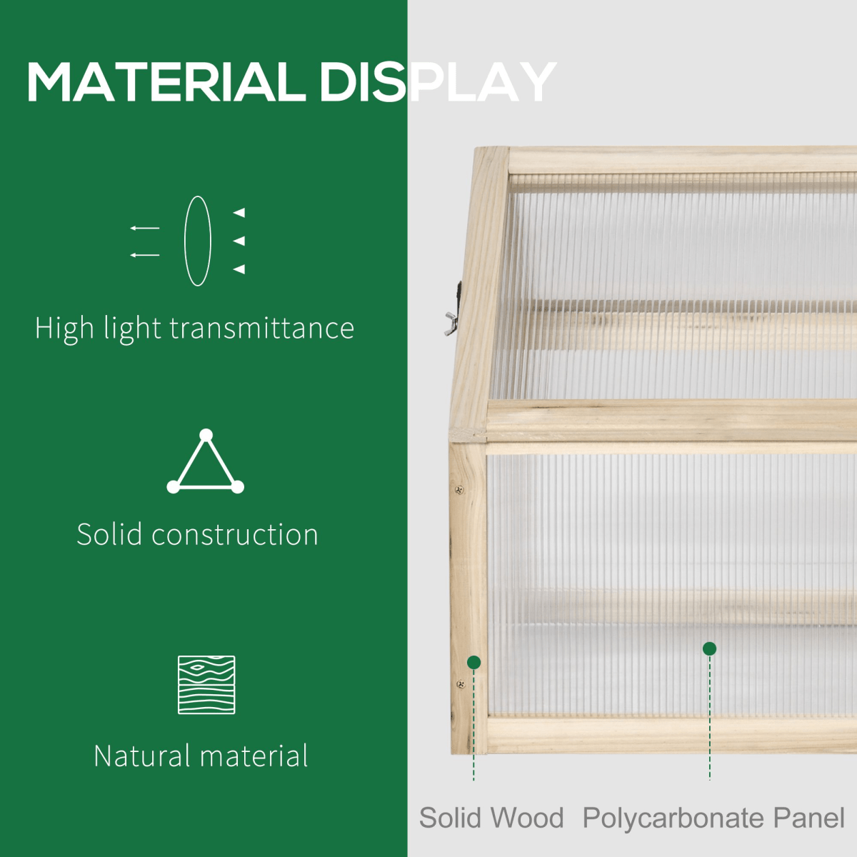 Portable Wooden Cold Frame Greenhouse - Extend Growing Season Effortlessly! - plants - express.com