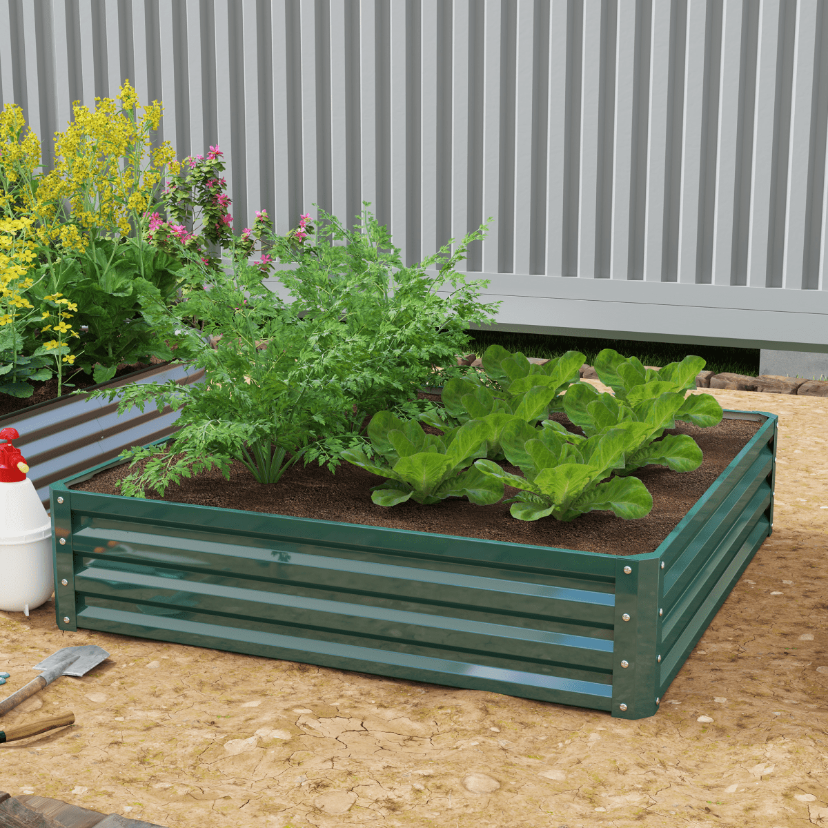 Raised Garden Bed Gardner Frame Outdoor Planter Kit Flower Vegetables Green - plants - express.com
