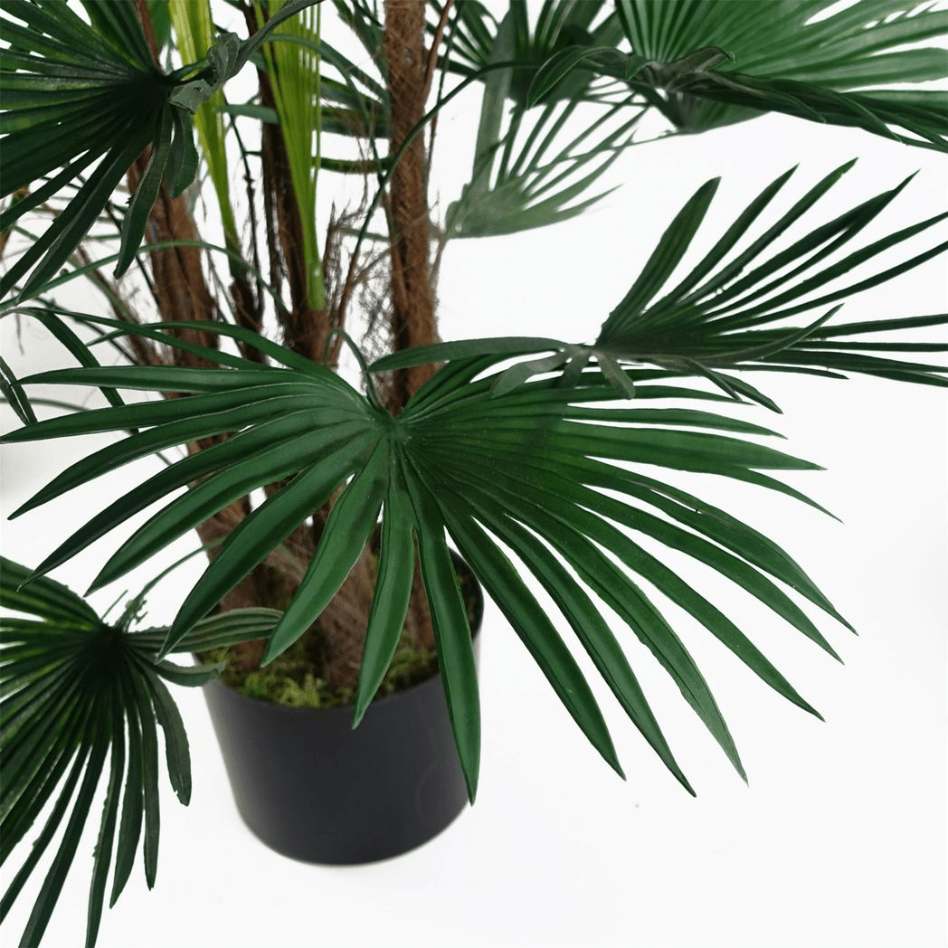 Realistic 120cm Artificial Fan Palm Tree - Lifelike Decor for Any Space - plants - express.com
