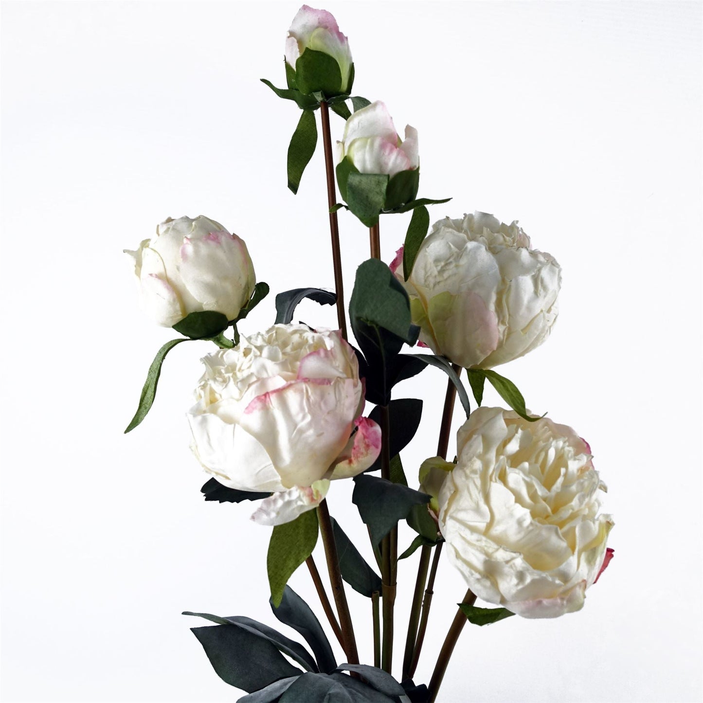 Realistic 55cm Cream Peony Spray - 4 Lush Flowers & 3 Buds for Gorgeous Bouquets - plants - express.com