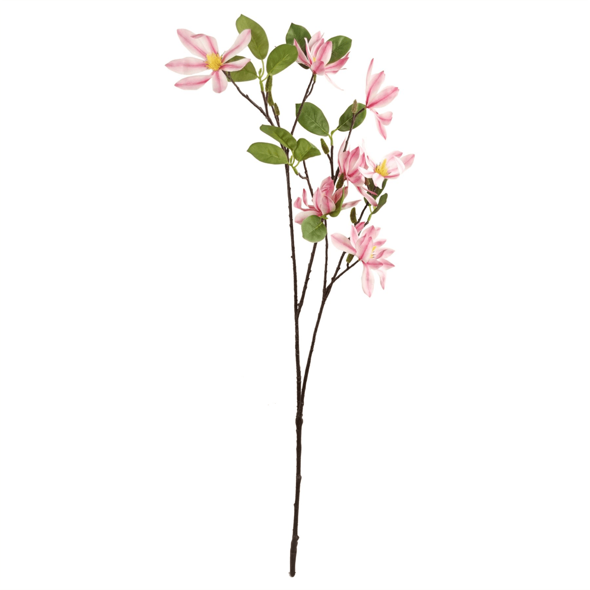 Realistic 6 - Pack Pink Magnolia Floral Sprays - 100cm Artificial Elegance - plants - express.com