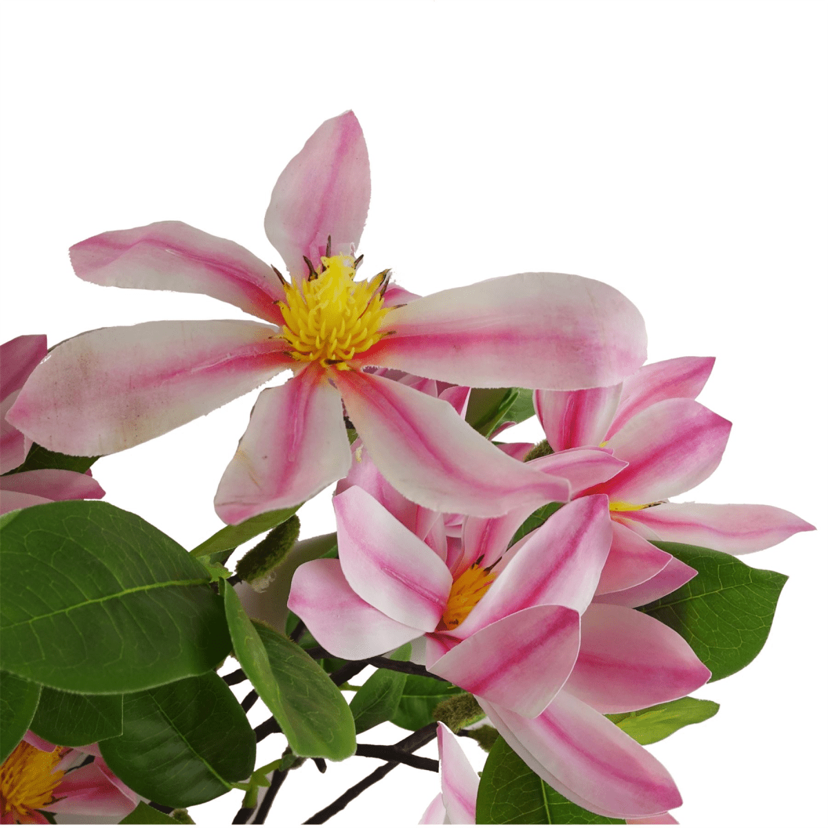 Realistic 6 - Pack Pink Magnolia Floral Sprays - 100cm Artificial Elegance - plants - express.com