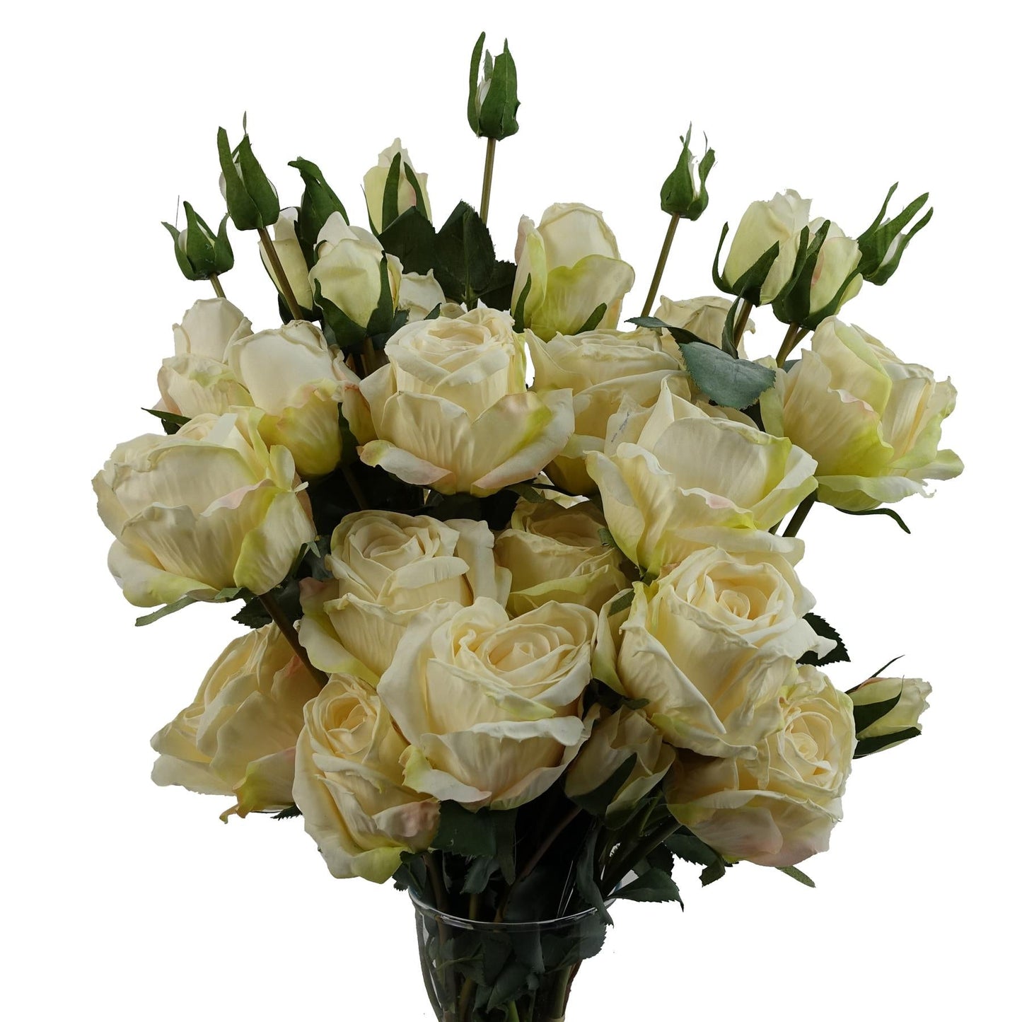 Realistic 6 x 60cm Cream Rose Spray Set - 24 Flowers & 18 Buds for Stunning Arrangements - plants - express.com