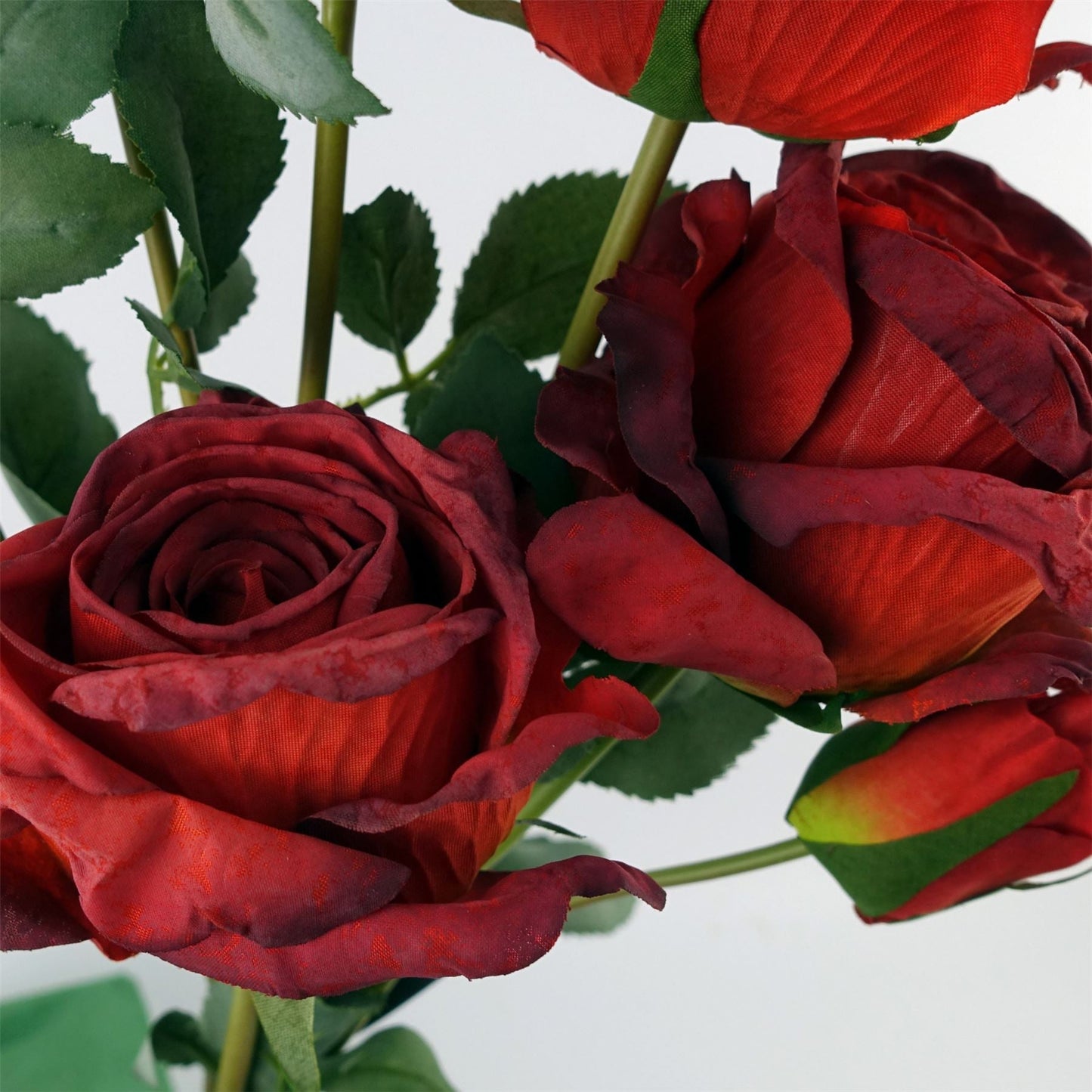 Realistic 60cm Red Rose Spray - Stunning Artificial Flowers for Any Arrangement - plants - express.com