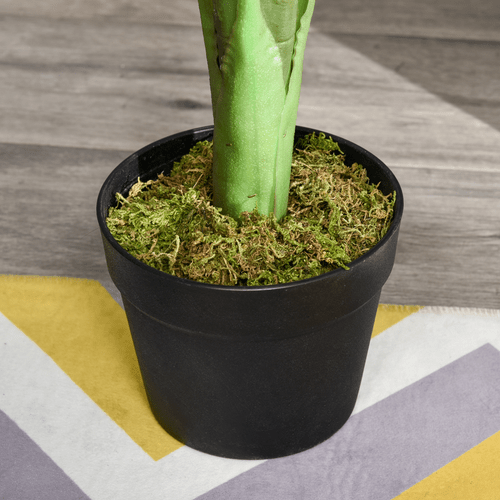 Realistic Artificial Monstera Tree - 13 Leaves in Stylish Cement Pot - plants - express.com
