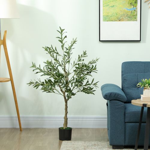 Realistic HOMCOM Faux Olive Tree - Lifelike Potted Silk Plant for Effortless Elegance - plants - express.com