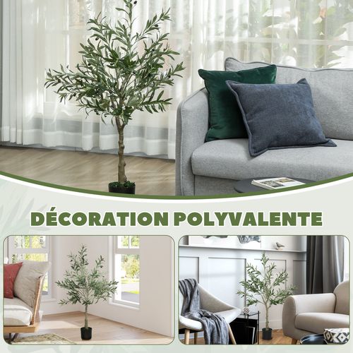 Realistic HOMCOM Faux Olive Tree - Lifelike Potted Silk Plant for Effortless Elegance - plants - express.com