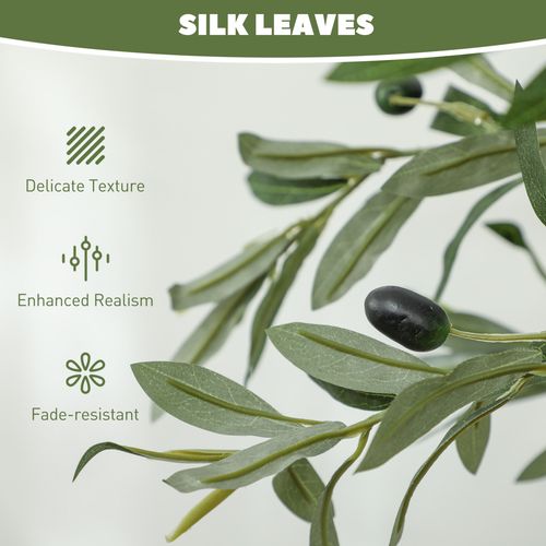 Realistic HOMCOM Faux Olive Tree - Lifelike Potted Silk Plant for Effortless Elegance - plants - express.com
