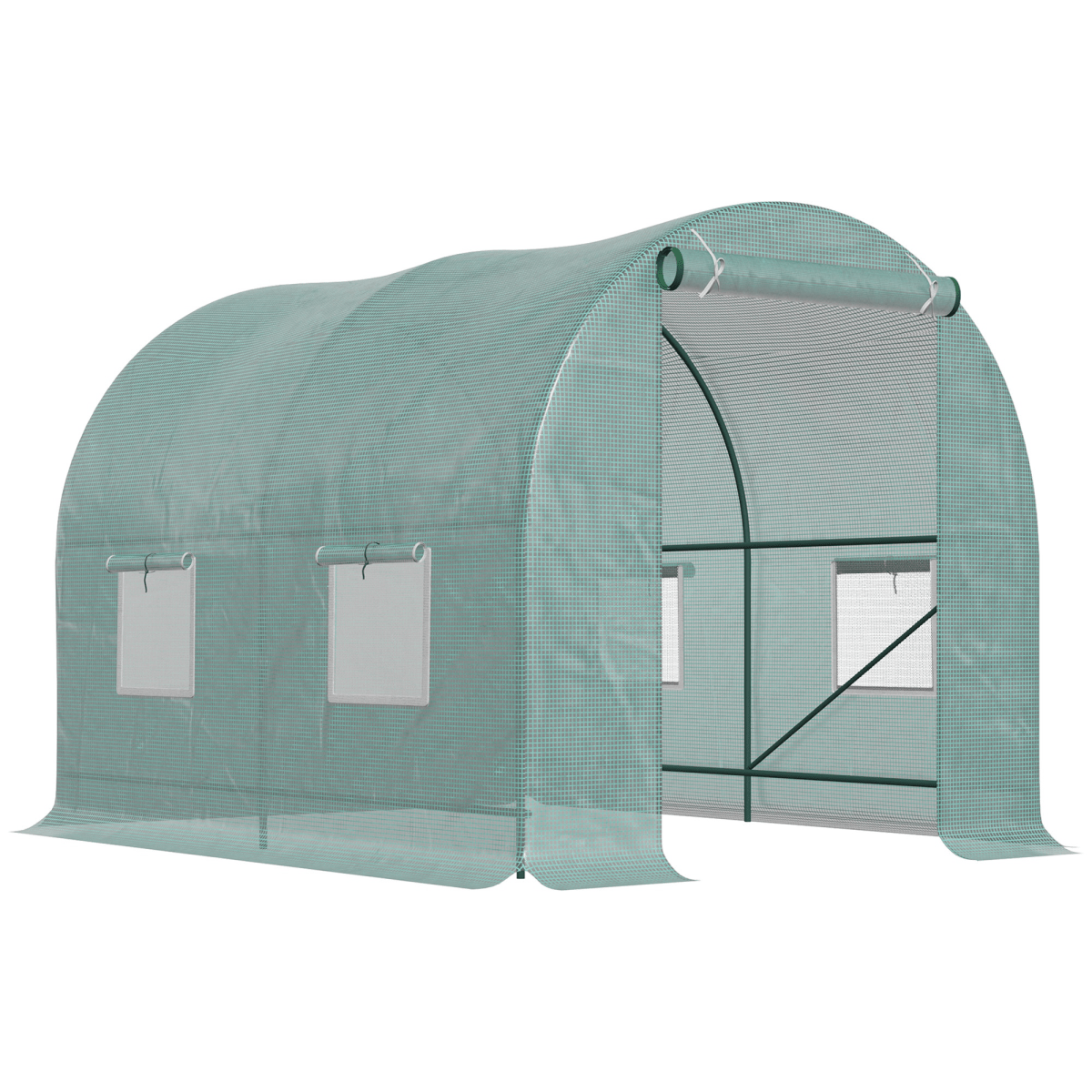 Reinforced Walk in Polytunnel Greenhouse, 2.5x2 m - plants - express.com