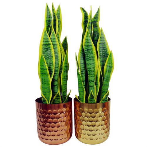 Rustic Gold Honeycomb Metal Planter - Unique Handmade Indoor Decor - plants - express.com