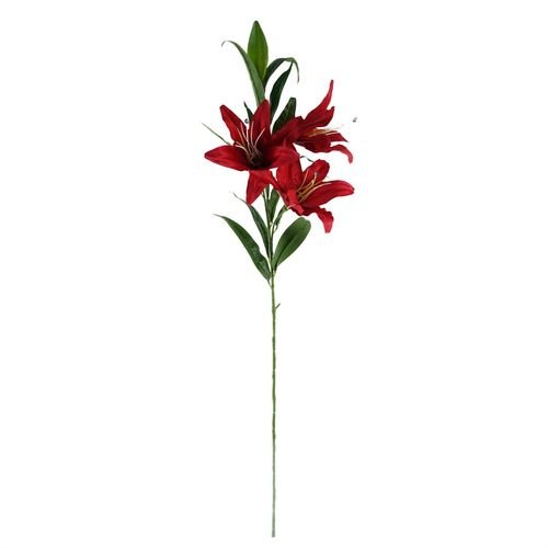 Set of 6 100cm Red Silk Lily Stems - Stunning Decor & Arranging Possibilities - plants - express.com