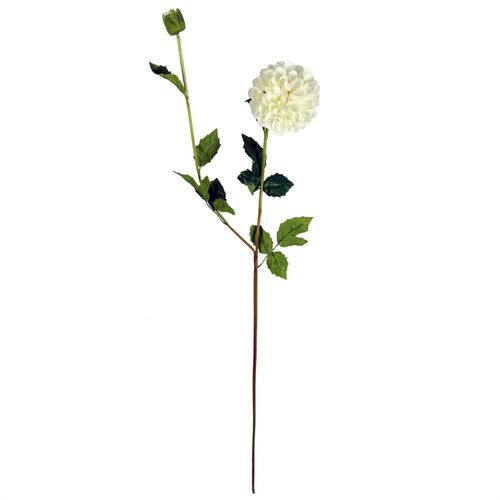 Set of 6 Cream Artificial Dahlia PomPom Stems for Stunning Floral Arrangements - plants - express.com