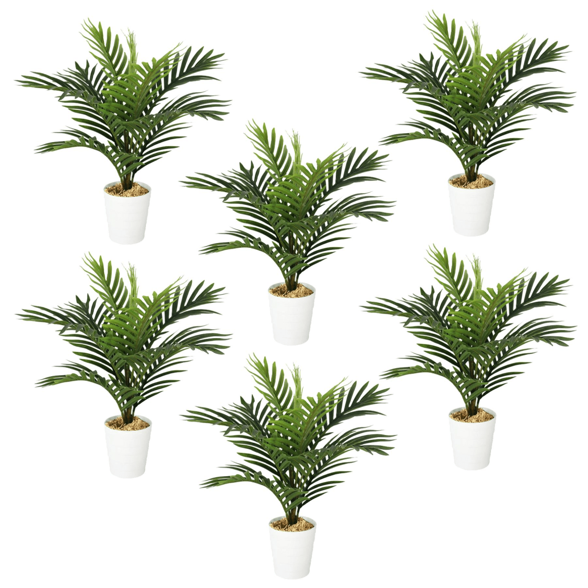 Set of 6 Lifelike 50cm Mini Artificial Palm Trees – Effortless Greenery Decor! - plants - express.com