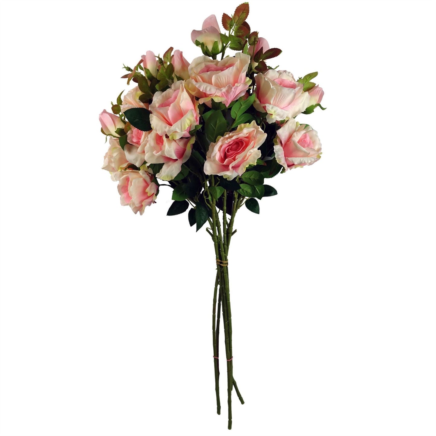 Set of 6 Luxurious Pink Silk Rose Stems - Perfect for Any Floral Arrangement - plants - express.com