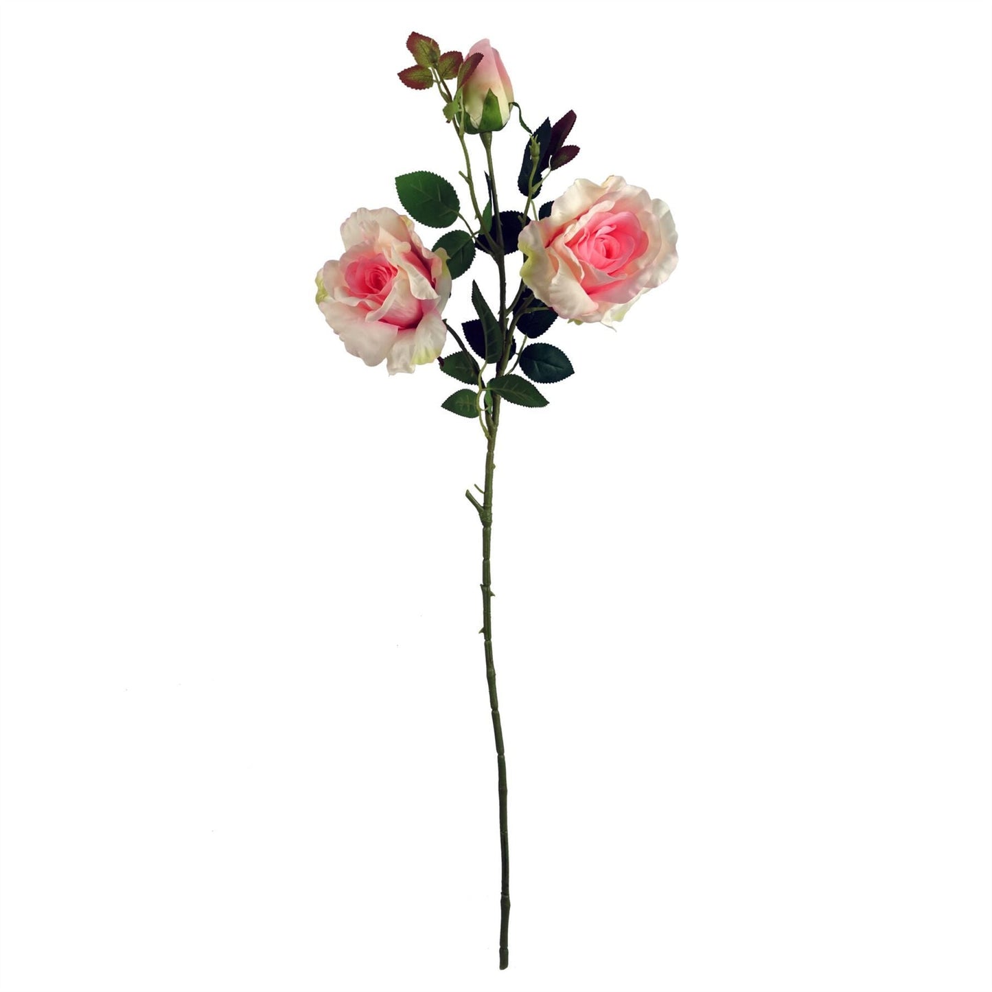 Set of 6 Luxurious Pink Silk Rose Stems - Perfect for Any Floral Arrangement - plants - express.com