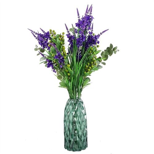 Set of 6 Purple Larkspur Artificial Stems – 80cm Silk Floral Elegance - plants - express.com