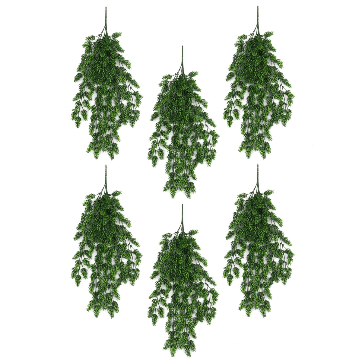 Set of 6 UV & Fire - Resistant 128cm Hanging Artificial Ferns - Lush Greenery - plants - express.com