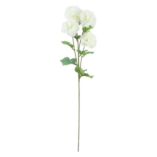 Set of 6 White Silk Carnation Stems - Elegant Artificial Floral Arrangements - plants - express.com