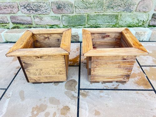Solid Wood Square Planter – Versatile Design for Indoor or Outdoor Spaces - plants - express.com