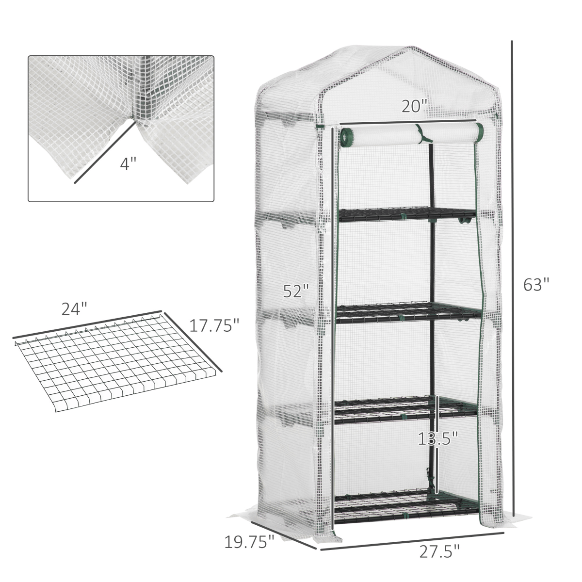 Space - Saver Mini Greenhouse with Four - Tier Design for Passionate Gardeners - plants - express.com