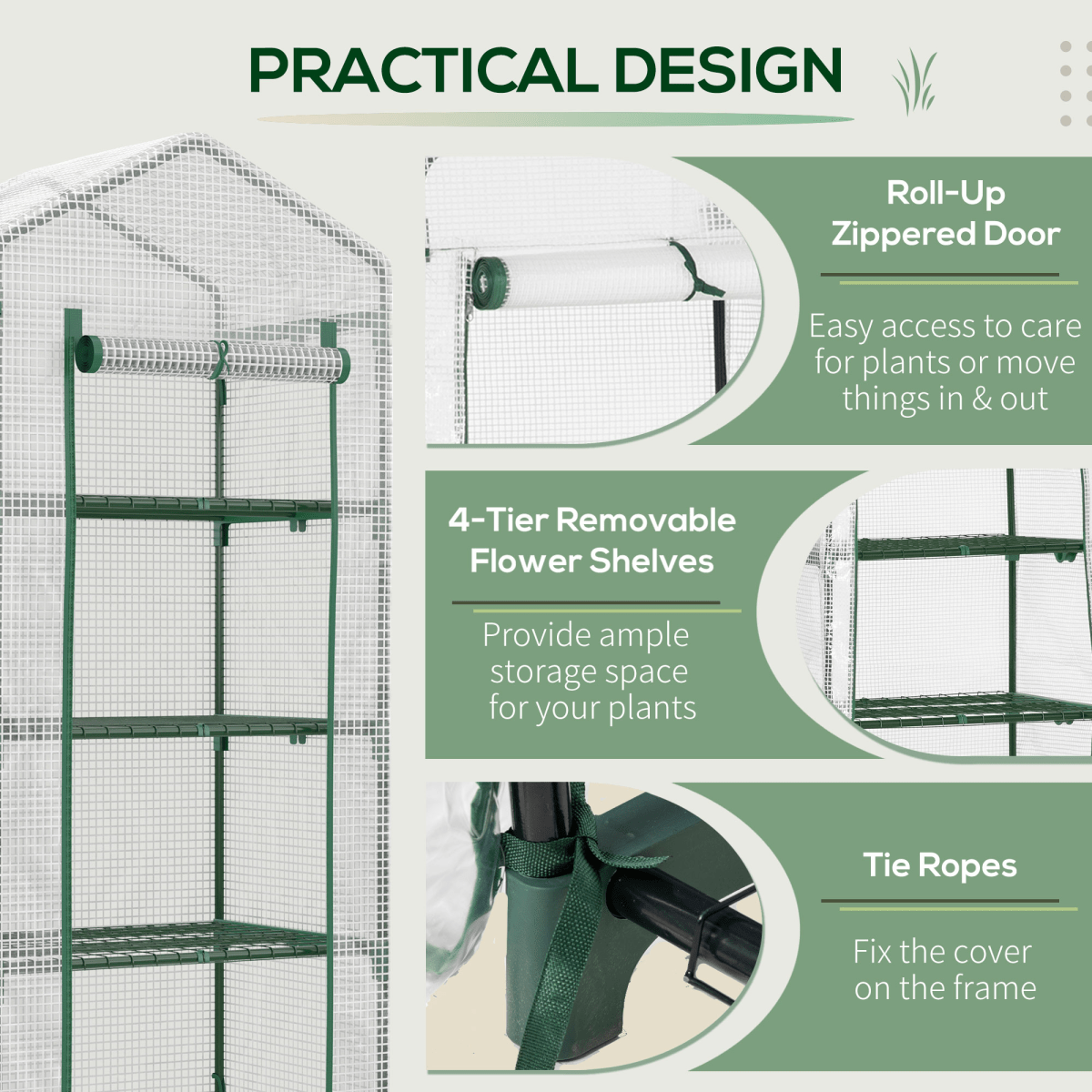 Space - Saver Mini Greenhouse with Four - Tier Design for Passionate Gardeners - plants - express.com