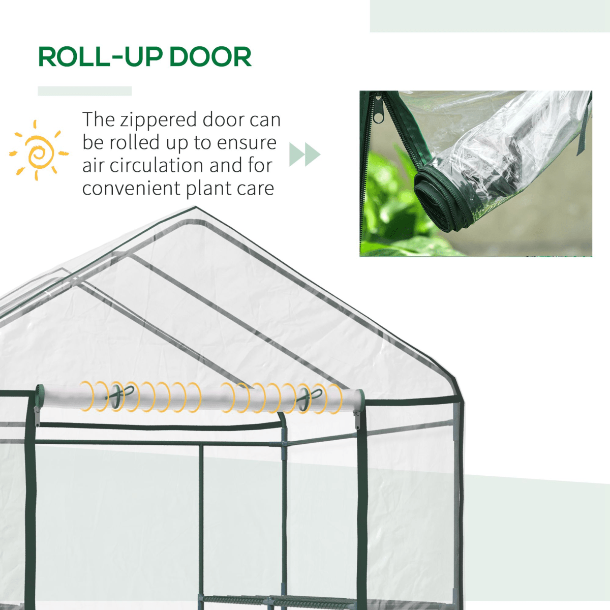 Steel Frame Greenhouse Steel Frame, 2 Shelves - plants - express.com