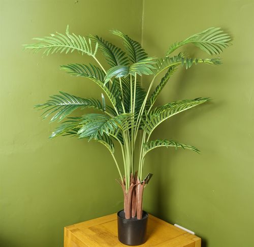 Stunning 110cm Artificial Areca Palm Tree in Elegant Black Pot - Indoor Oasis! - plants - express.com