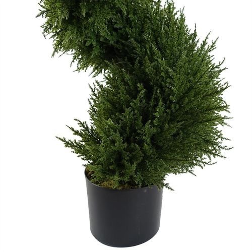 Stunning 120cm Spiral Cypress Tree - Lifelike Artificial Topiary Decor - plants - express.com