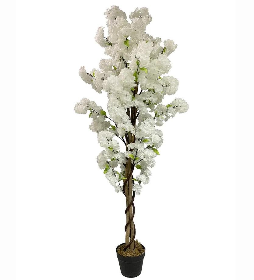 Stunning 150cm Artificial White Cherry Blossom Tree - Perfect Home Decor! - plants - express.com