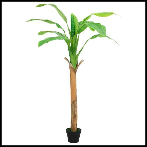 Stunning 180cm Artificial Banana Tree with Black Pot - Lush Green Décor - plants - express.com