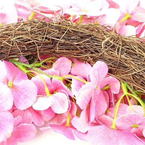 Stunning 40cm Pink Floral Blossom Wreath - Perfect for Any Door! - plants - express.com