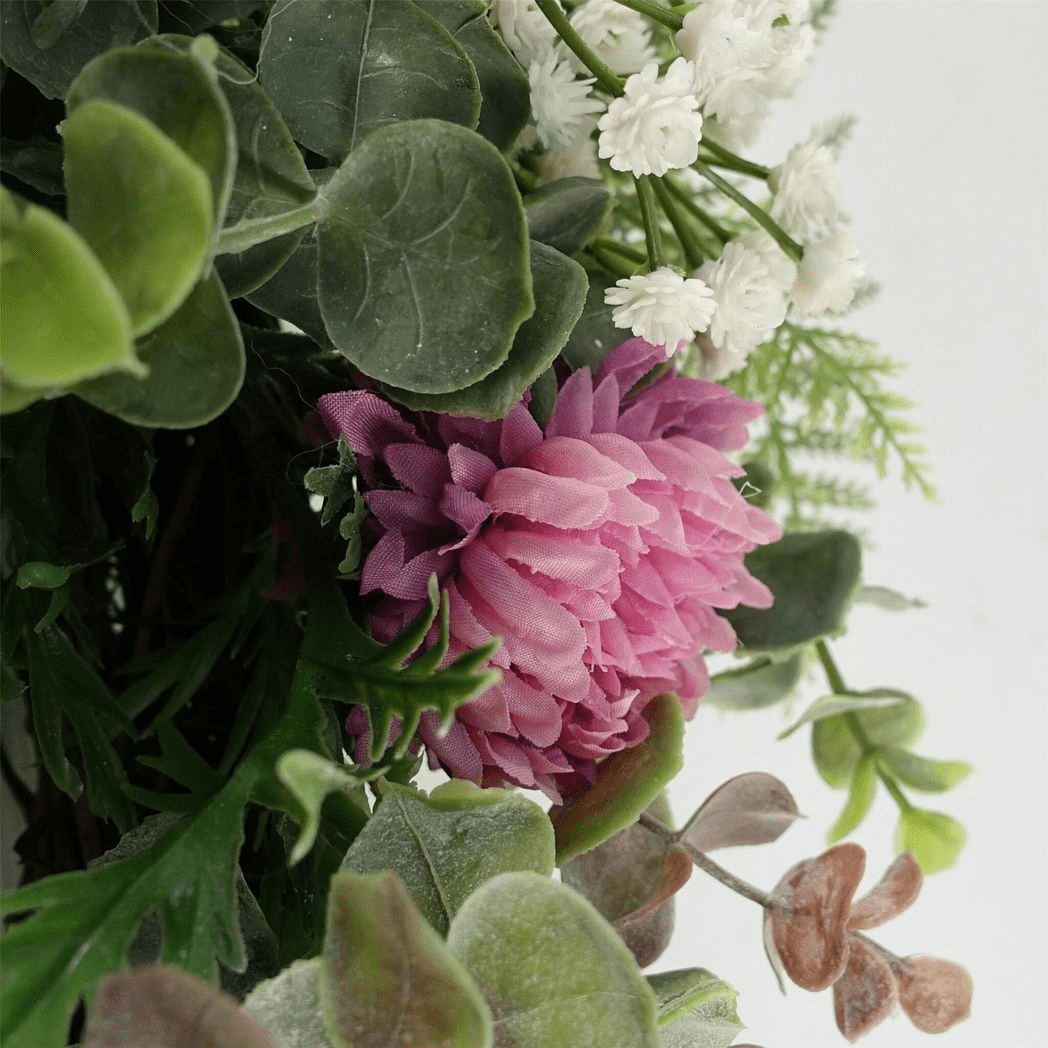 Stunning 45cm Pink Floral Blossom Wreath - Luxe Floral Decor for Every Door - plants - express.com