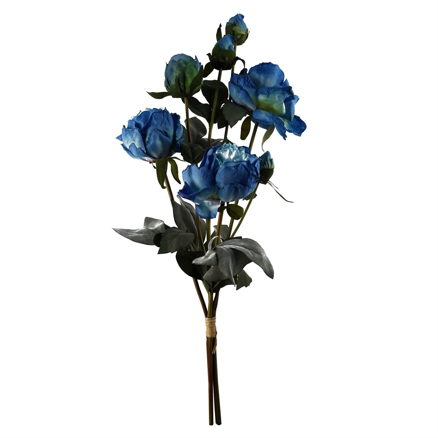Stunning 55cm Blue Peony Spray - Lifelike Artificial Flowers & Buds! - plants - express.com