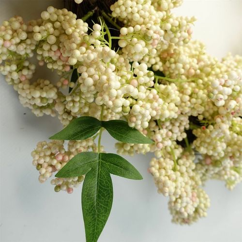 Stunning 55cm White Berries Hanging Wreath - Perfect for Every Door! - plants - express.com