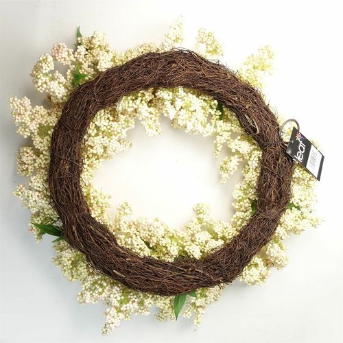 Stunning 55cm White Berries Hanging Wreath - Perfect for Every Door! - plants - express.com
