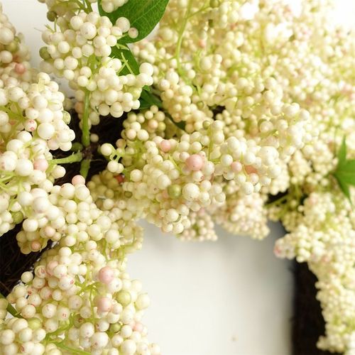 Stunning 55cm White Berries Hanging Wreath - Perfect for Every Door! - plants - express.com